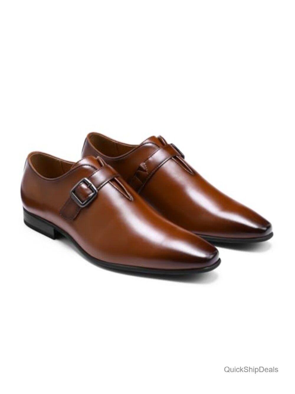 Men's Dress Monk Strap Shoes Plain Toe Oxford Loafers Business
